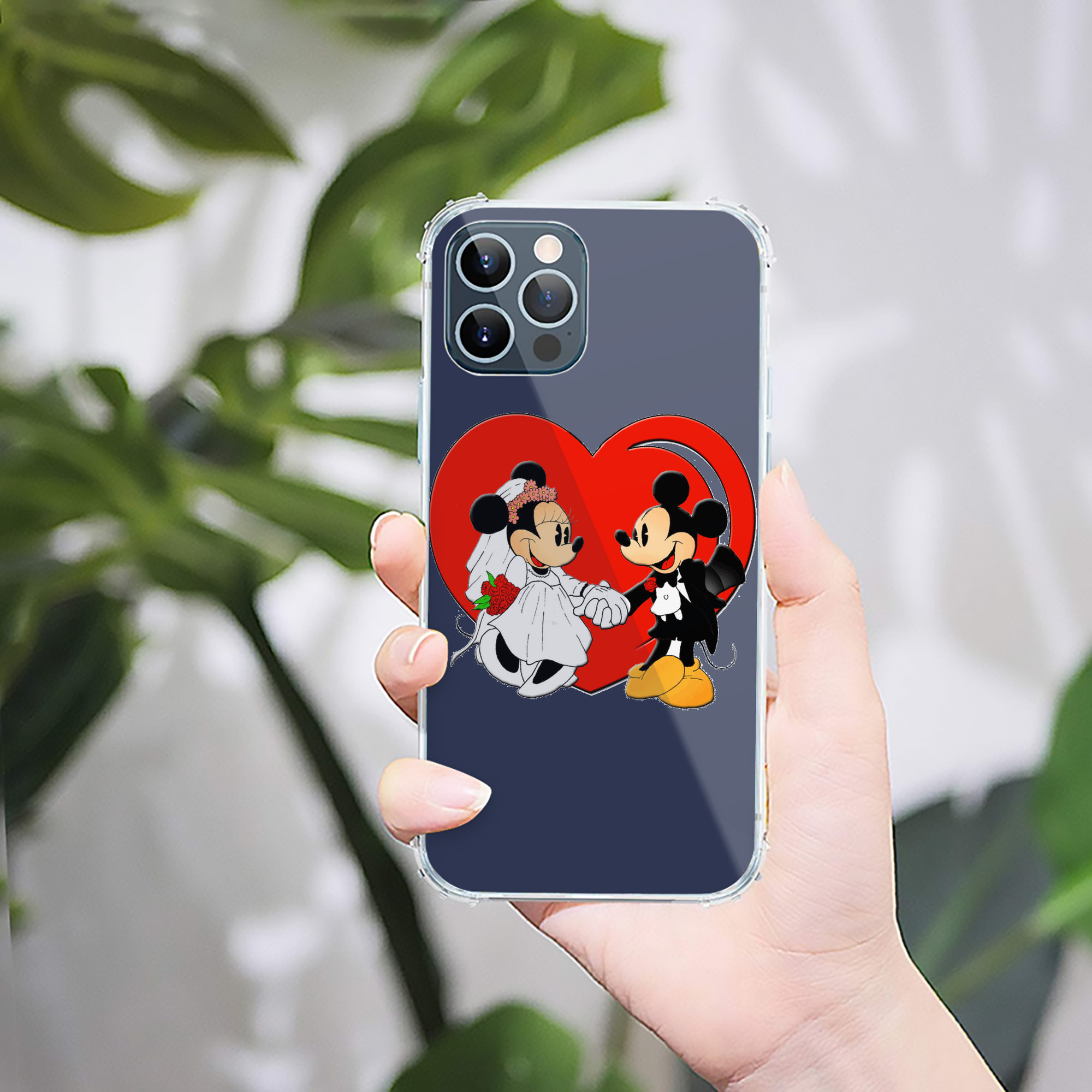 （画像用） ミッキーマウス Mickey Mouse 【iPhone 12シリーズ対応】透明スマホケース（クリアソフトケース）